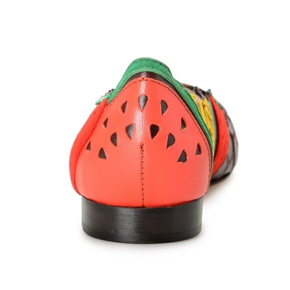 Charlotte Olympia Incy Tutti Frutti Peep Toe Leather Ballet Flats Shoes Girls 29 - Picture 4 of 14